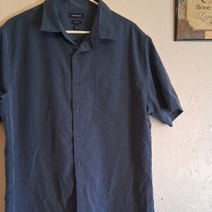 Croft & Barrow Navy Casual Button Down Shirt
